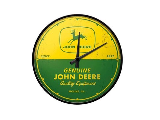 JOUETS - PRODUITS DERIVES - Horloge murale « Genuine Quality Equipment" JOHN DEERE