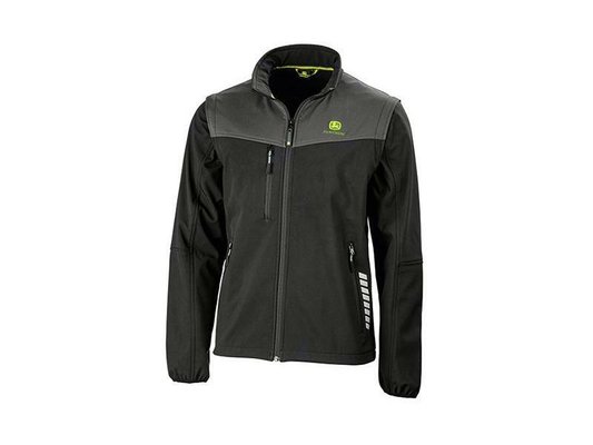 VÊTEMENTS - CHAUSSURES BOTTES - VESTE SOUPLE NOIRE A MANCHES ZIPPEES T XL JOHN DEERE