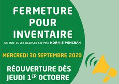 Fermeture pour inventaire des agences Sofimat hormis Pencran