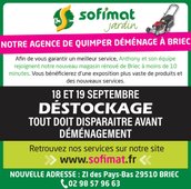 Déménagement de l'agence Sofimat Quimper à Briec