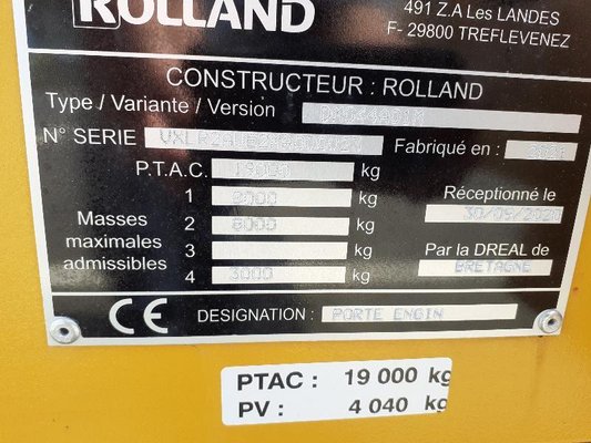 Remolque Rolland PORTE-ENGIN PORTE-ENGINS PORTE ENGIN ENGINS ROLLAND PE150 PE 150 - 1