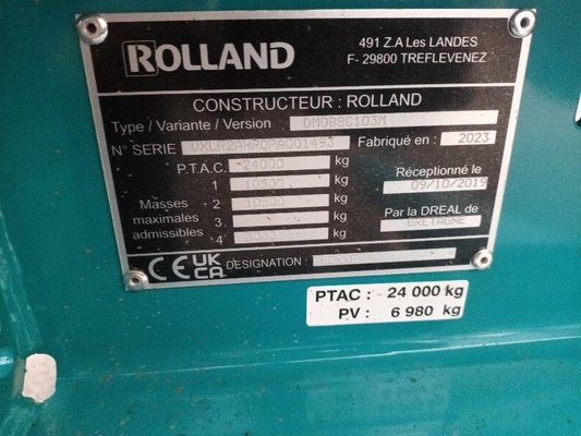 Remolques de cereales Rolland RS6835 - 1